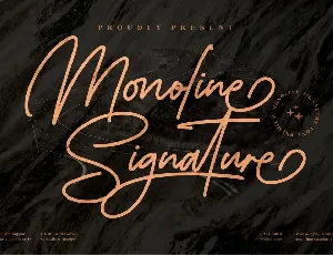 Monoline Signature font