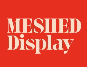 Meshed Display Family font