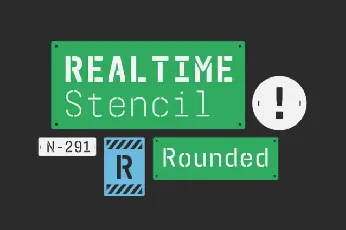 Realtime Stencil Rounded font