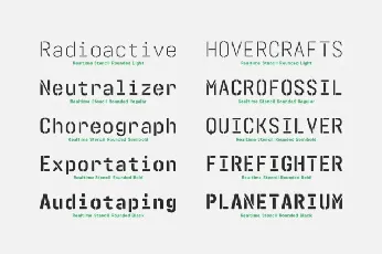 Realtime Stencil Rounded font