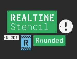 Realtime Stencil Rounded font