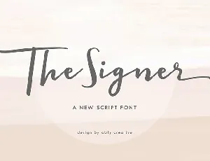 The Signer demo font