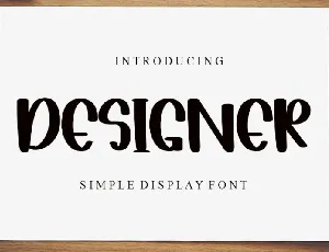 Designer Typeface font