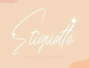 Etiquette Handwritten font