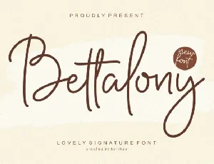 Bettalony Script font