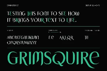 Grimsquire Demo font