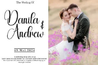 Bride Calligraphy font