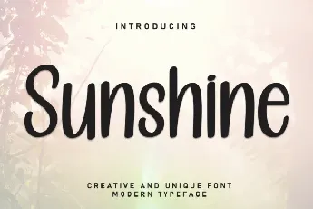 Sunshine Display font