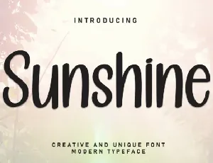 Sunshine Display font