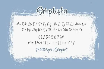 Simplesky font