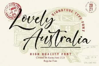 Lovely Australia Script font