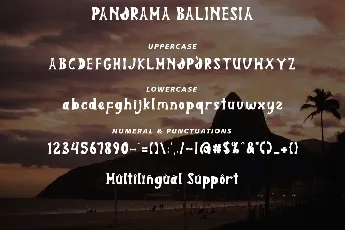 Panorama Balinesia font