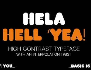 Hela Dysplay Family Free font