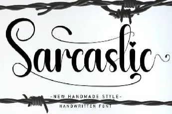 Sarcastic Script font