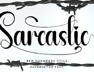 Sarcastic Script font