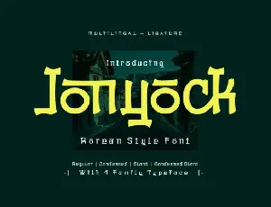 Jonyock â€“ Korean Style font