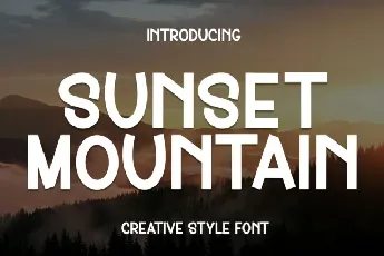 Sunset Mountain Display font