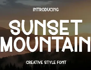 Sunset Mountain Display font