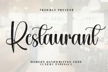 Restaurant Calligraphy font