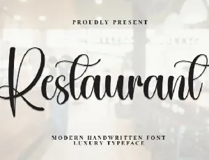 Restaurant Calligraphy font