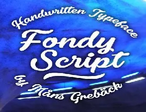 Fondy Script font