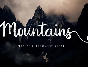 Mountains font