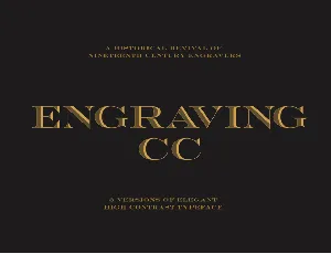 Engraving CC font