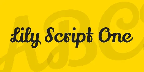 Lily Script One font