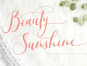 Beauty Sunshine Calligraphy font