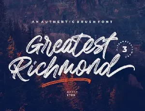 Greatest Richmond Brush font