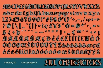 CS Roastery 3D font