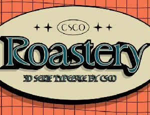 CS Roastery 3D font