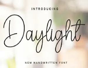 Daylight Calligraphy font