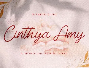 Cinthya Amy font