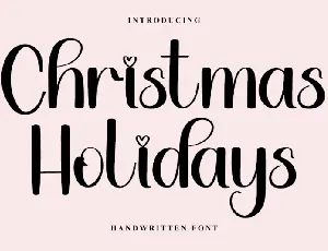 Christmas Holidays Typeface font