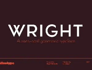 Wright Family font
