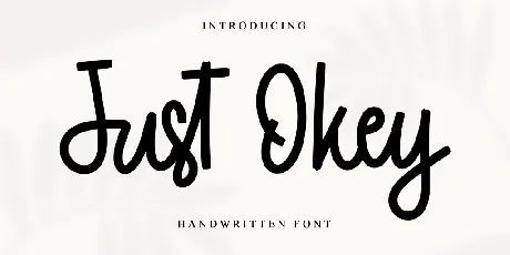 Just Okey - Personal Use font