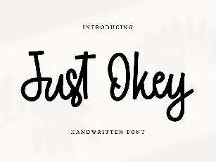 Just Okey - Personal Use font