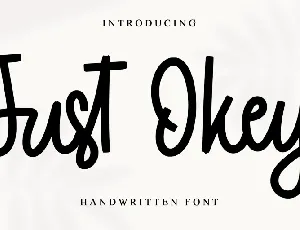 Just Okey - Personal Use font