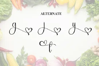 Vegetables Calligraphy font