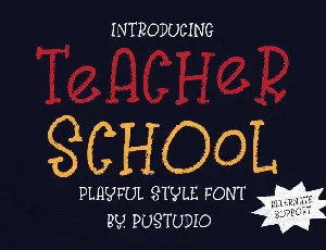 TeACherSCHOoL font