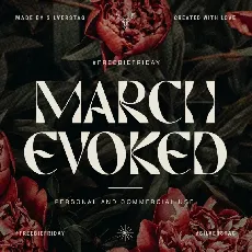 March Evoked font