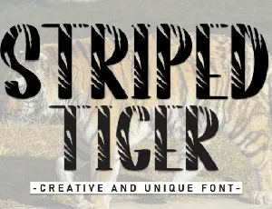 Striped Tiger Display font