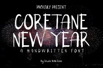 Coretane New Year font