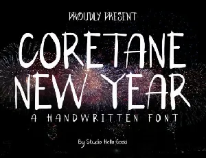 Coretane New Year font