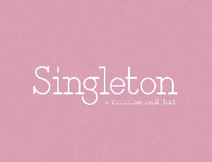 Singleton font