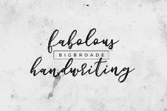 Bigbroade Brush Free Download font