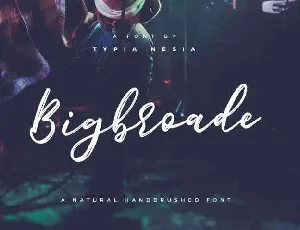 Bigbroade Brush Free Download font