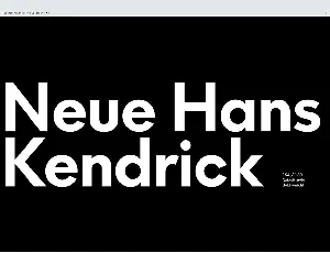 Neue Hans Kendrick Free font