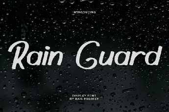 Rain Guard Display font